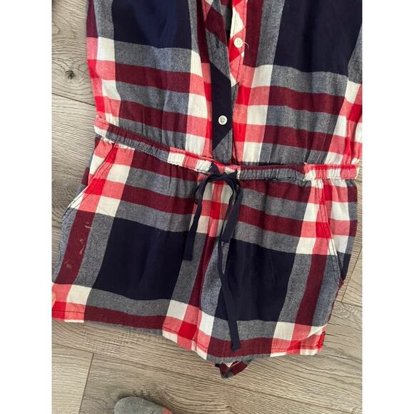 NWT Plaid Y2K Aerie long sleeve with shorts romper size XS cute and stylish - Picture 5 of 7